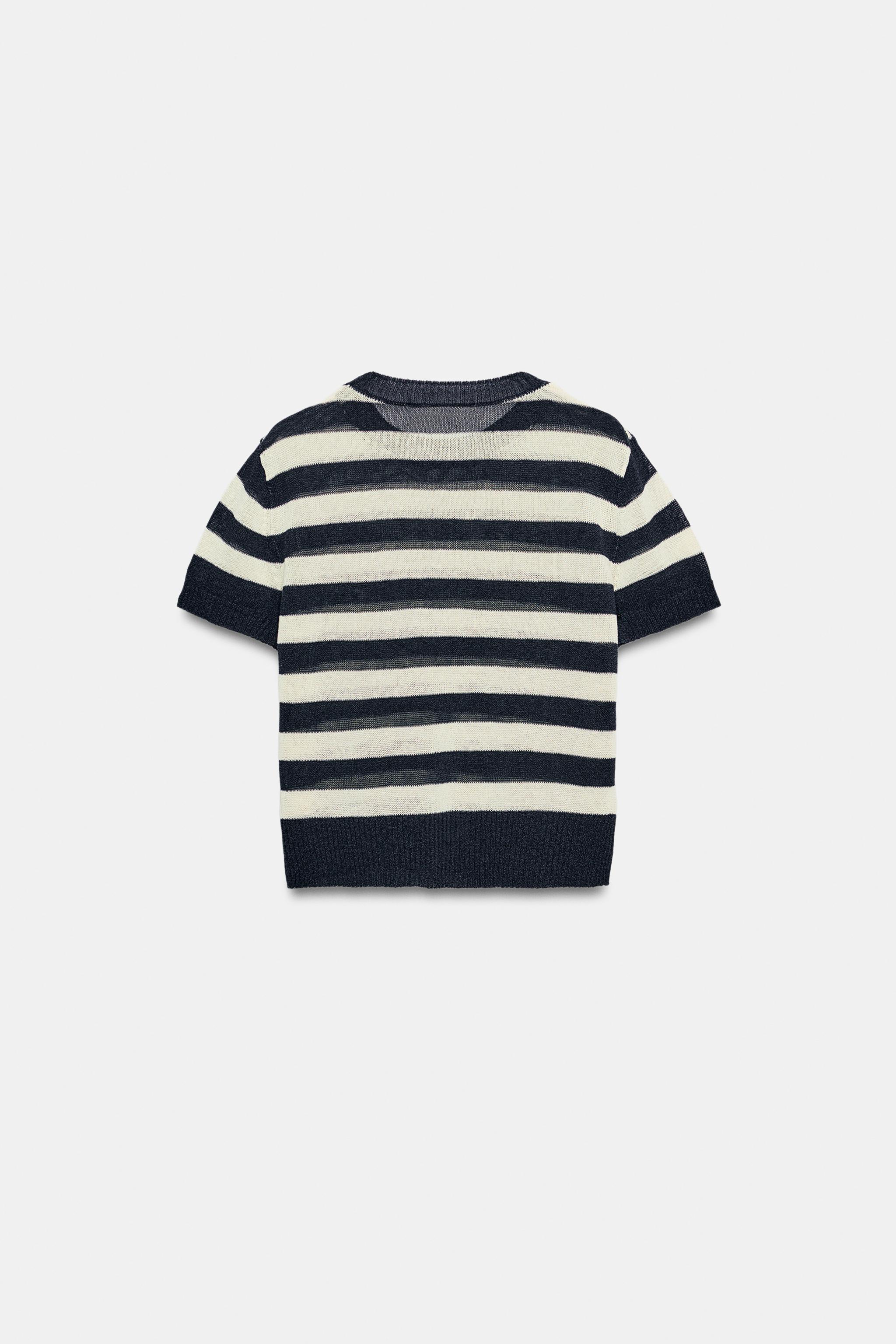 SHORT SLEEVE KNIT TOP